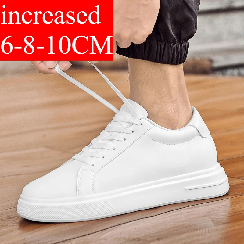 New Men’s Sneakers Elevator Shoes Heightening Height Increase Insole 6-10CM High Heels Shoes Leather Sport Shoes Men Shoes – AliExpress 322