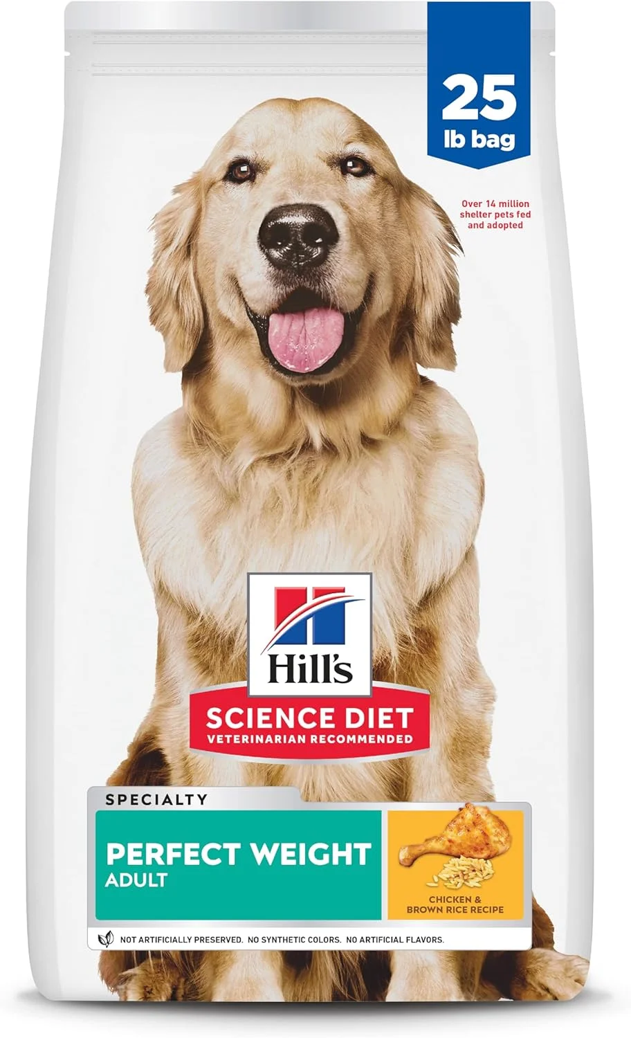 Hill’s Science Diet Adult Perfect Weight Dry Dog Food, Chicken & Brown Rice, 25 lb. Bag : Pet Supplies